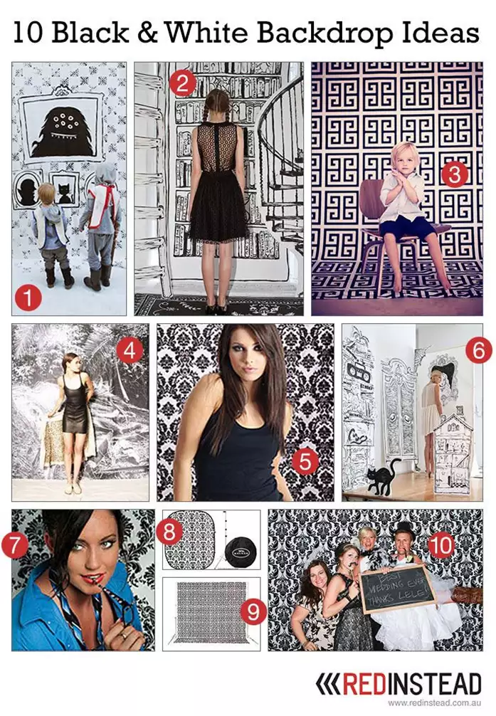 10 Black and White Backdrop Ideas